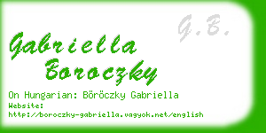gabriella boroczky business card