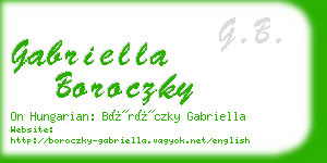 gabriella boroczky business card